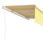 vidaXL Tenda Retrattile Automatica con Parasole 5x3m Gialla Bianca vidaXL Tenda Retrattile Automatica con Parasole 5x3m Gialla Bianca