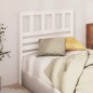 Testiera per Letto Bianca 106x4x100cm in Legno Massello di Pino