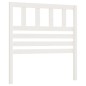 Testiera per Letto Bianca 106x4x100cm in Legno Massello di Pino