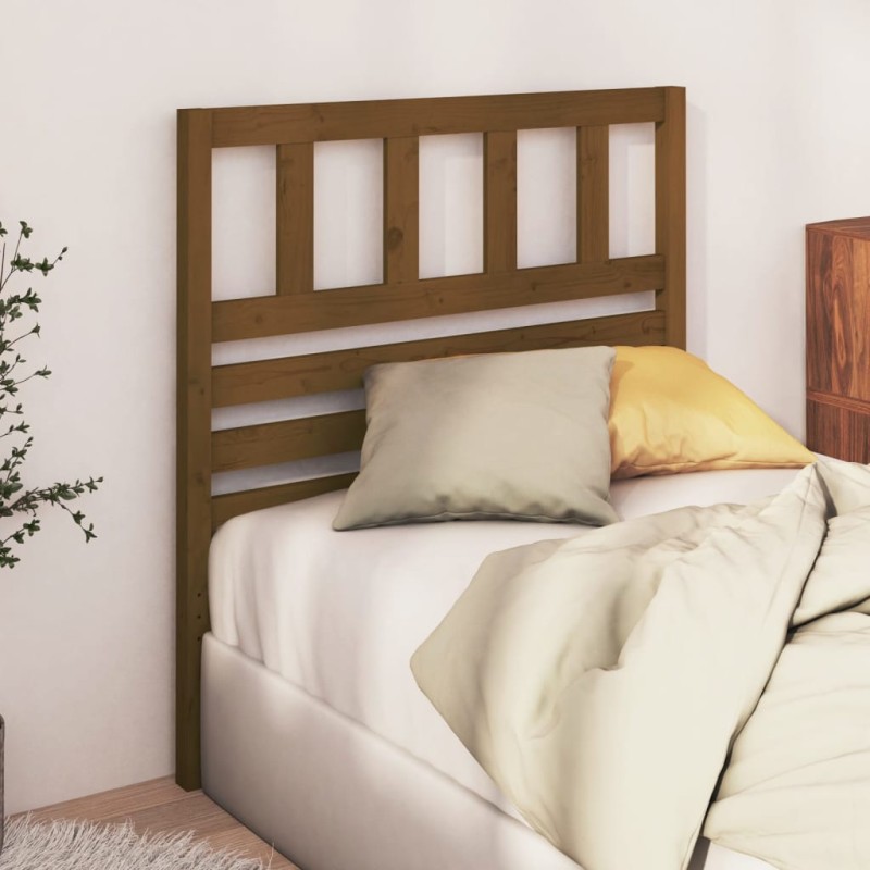 Testiera per Letto Miele 106x4x100 cm in Legno Massello di Pino Testiera per Letto Miele 106x4x100 cm in Legno Massello di Pino
