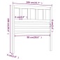 Testiera per Letto Miele 106x4x100 cm in Legno Massello di Pino Testiera per Letto Miele 106x4x100 cm in Legno Massello di Pino