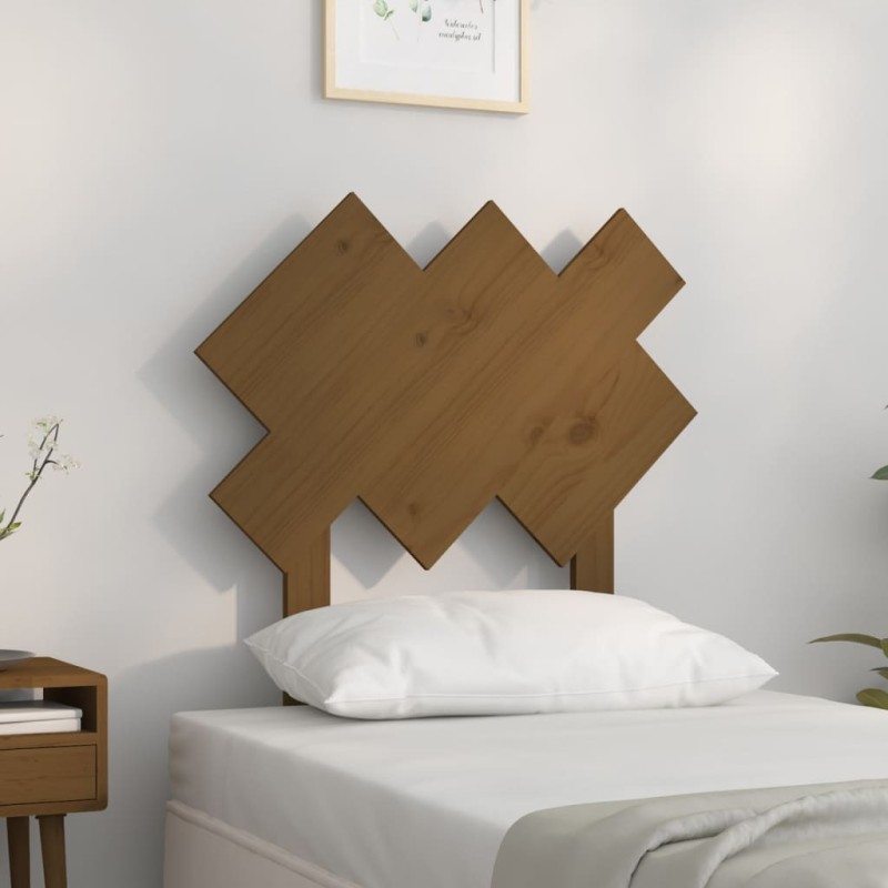 Testiera per Letto Miele 72,5x3x81 cm in Legno Massello di Pino Testiera per Letto Miele 72,5x3x81 cm in Legno Massello di Pino