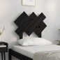 Testiera per Letto Nera 72,5x3x81 cm in Legno Massello di Pino Testiera per Letto Nera 72,5x3x81 cm in Legno Massello di Pino
