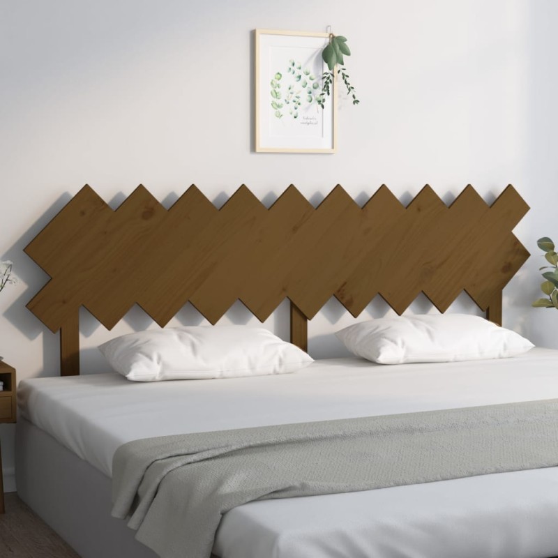 vidaXL Testiera per Letto Ambra 196x3x80,5cm in Legno Massello di Pino vidaXL Testiera per Letto Ambra 196x3x80,5cm in Legno Massello di Pino
