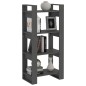 Libreria/Divisorio Grigio 60x35x125 cm Legno Massello Libreria/Divisorio Grigio 60x35x125 cm Legno Massello