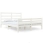 vidaXL Giroletto Bianco Legno Massello di Pino 120x190cm Small Double vidaXL Giroletto Bianco Legno Massello di Pino 120x190cm Small Double