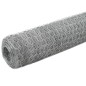 Recinzione in Rete per Pollaio Acciaio Zincato 25x1,2m Argento Recinzione in Rete per Pollaio Acciaio Zincato 25x1,2m Argento
