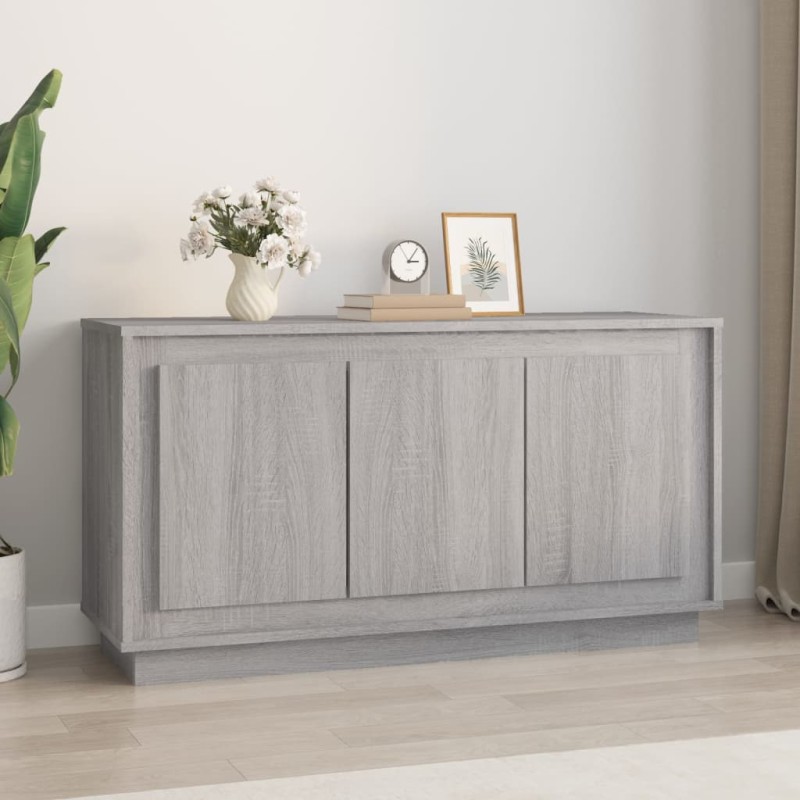 vidaXL Credenza Grigio Sonoma 102x35x55 cm in Legno Multistrato vidaXL Credenza Grigio Sonoma 102x35x55 cm in Legno Multistrato