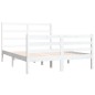 vidaXL Giroletto Bianco Legno Massello di Pino 120x190cm Small Double vidaXL Giroletto Bianco Legno Massello di Pino 120x190cm Small Double
