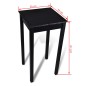 Tavolo da Bar in MDF Nero 55x55x107 cm