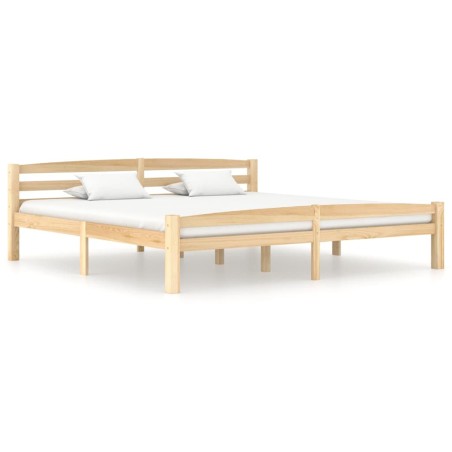 vidaXL Giroletto senza Materasso 200x200 cm in Legno Massello Pino