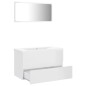 vidaXL Set Mobili da Bagno Bianco Lucido in Truciolato vidaXL Set Mobili da Bagno Bianco Lucido in Truciolato