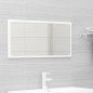 vidaXL Set Mobili da Bagno Bianco Lucido in Truciolato vidaXL Set Mobili da Bagno Bianco Lucido in Truciolato