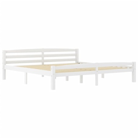vidaXL Giroletto senza Materasso Bianco 200x200 cm Legno Massello Pino