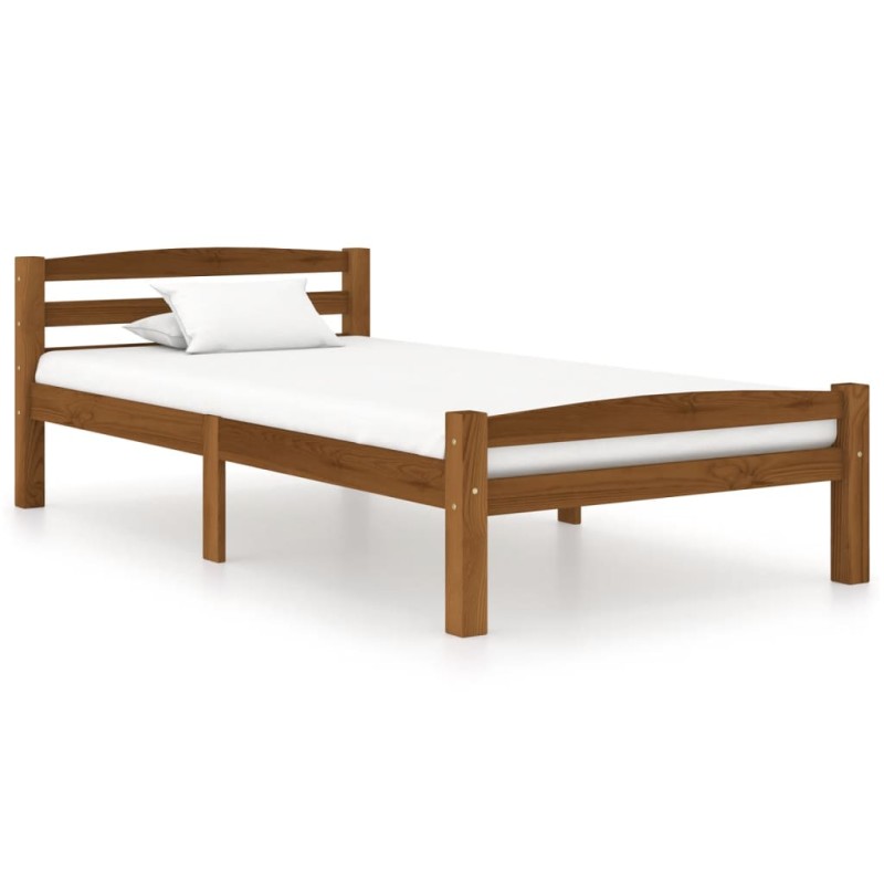 Giroletto Marrone Miele in Legno Massello di Pino 90x200 cm