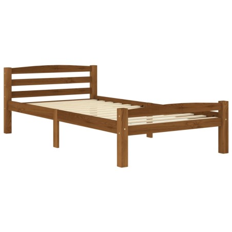 Giroletto Marrone Miele in Legno Massello di Pino 90x200 cm