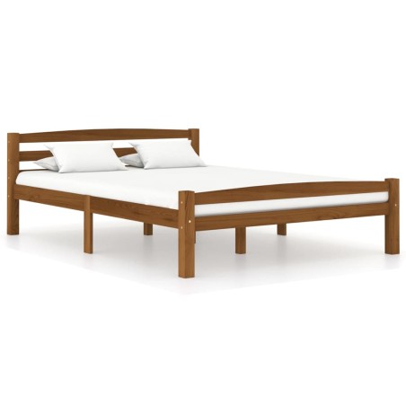 vidaXL Giroletto senza Materaso Ambrato in Legno di Pino 140x200 cm
