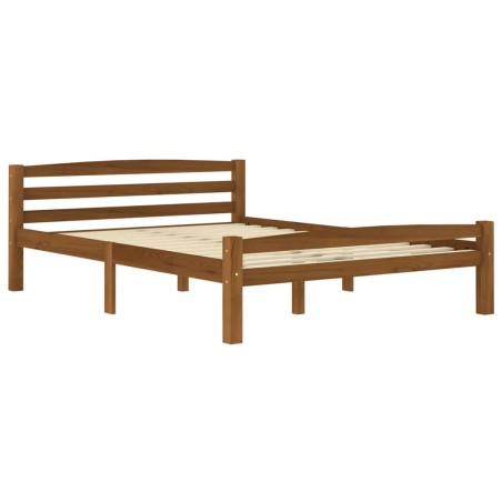 vidaXL Giroletto senza Materaso Ambrato in Legno di Pino 140x200 cm