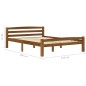 vidaXL Giroletto senza Materaso Ambrato in Legno di Pino 140x200 cm vidaXL Giroletto senza Materaso Ambrato in Legno di Pino 140x200 cm