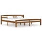 vidaXL Giroletto senza Materaso Ambrato in Legno Massello 200x200 cm