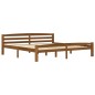 vidaXL Giroletto senza Materaso Ambrato in Legno Massello 200x200 cm
