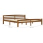vidaXL Giroletto senza Materaso Ambrato in Legno Massello 200x200 cm
