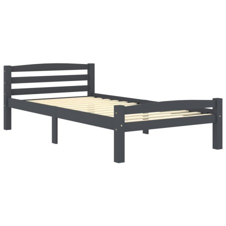 Giroletto Grigio Scuro in Legno Massello di Pino 90x200 cm