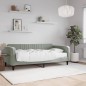 vidaXL Divano Letto con Materasso Grigio Chiaro 90x190 cm in Velluto vidaXL Divano Letto con Materasso Grigio Chiaro 90x190 cm in Velluto