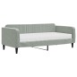 vidaXL Divano Letto con Materasso Grigio Chiaro 90x190 cm in Velluto vidaXL Divano Letto con Materasso Grigio Chiaro 90x190 cm in Velluto