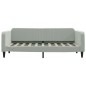 vidaXL Divano Letto con Materasso Grigio Chiaro 90x190 cm in Velluto vidaXL Divano Letto con Materasso Grigio Chiaro 90x190 cm in Velluto