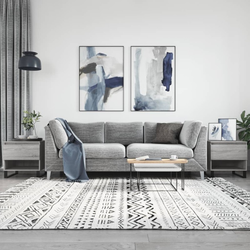 vidaXL Tavolini Salotto 2pz Grigio Sonoma 50x46x50cm Legno Multistrato