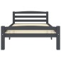 vidaXL Giroletto senza Materasso Grigio Scuro 100x200 cm Legno Pino