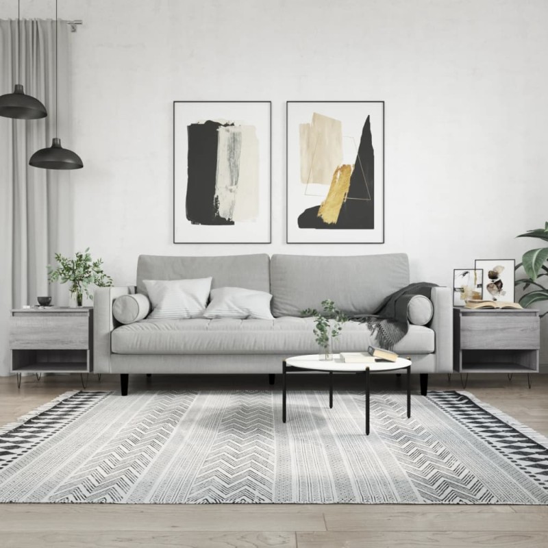 vidaXL Tavolini Salotto 2pz Grigio Sonoma 50x46x50cm Legno Multistrato vidaXL Tavolini Salotto 2pz Grigio Sonoma 50x46x50cm Legno Multistrato
