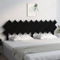 Testiera per Letto Nera 196x3x80,5 cm in Legno Massello di Pino Testiera per Letto Nera 196x3x80,5 cm in Legno Massello di Pino