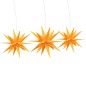 vidaXL Illuminazioni Stella Moravia con LED 3pz Pieghevoli Gialle