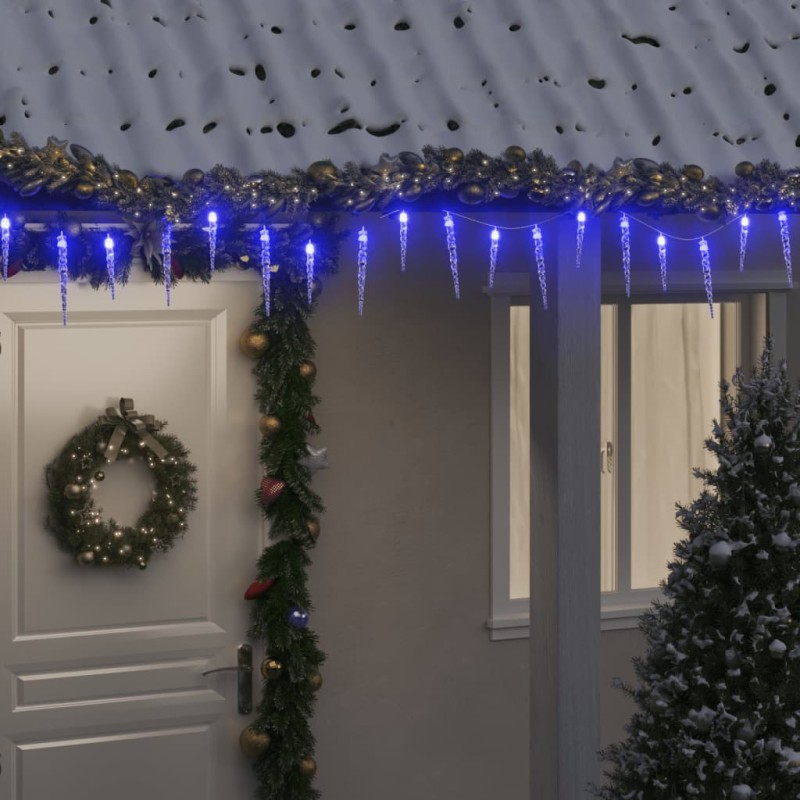 vidaXL Luce Natale a Ghiacciolo 200 LED Blu 20 m Acrilico PVC vidaXL Luce Natale a Ghiacciolo 200 LED Blu 20 m Acrilico PVC