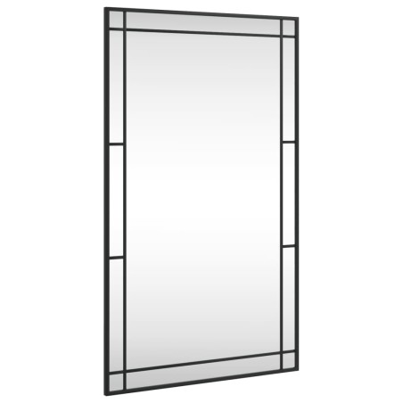 vidaXL Specchio da Parete Nero 60x100 cm Rettangolare in Ferro
