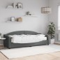 vidaXL Divano Letto con Materasso Grigio Scuro 80x200 cm in Tessuto vidaXL Divano Letto con Materasso Grigio Scuro 80x200 cm in Tessuto