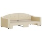 vidaXL Divano Letto con Letto Estraibile Crema 80x200 cm Tessuto vidaXL Divano Letto con Letto Estraibile Crema 80x200 cm Tessuto