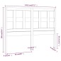 Testiera per Letto Nera 145,5x4x100cm in Legno Massello di Pino Testiera per Letto Nera 145,5x4x100cm in Legno Massello di Pino