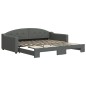 vidaXL Divano Letto con Letto Estraibile Grigio Scuro 100x200 Tessuto vidaXL Divano Letto con Letto Estraibile Grigio Scuro 100x200 Tessuto