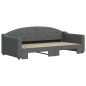 vidaXL Divano Letto con Letto Estraibile Grigio Scuro 90x190cm Tessuto vidaXL Divano Letto con Letto Estraibile Grigio Scuro 90x190cm Tessuto