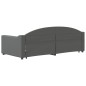 vidaXL Divano Letto con Letto Estraibile Grigio Scuro 90x190cm Tessuto vidaXL Divano Letto con Letto Estraibile Grigio Scuro 90x190cm Tessuto