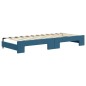 vidaXL Divano Letto Estraibile con Materassi Blu 80x200 cm Velluto vidaXL Divano Letto Estraibile con Materassi Blu 80x200 cm Velluto