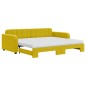 vidaXL Divano Letto Estraibile con Materassi Giallo 90x200 cm Velluto