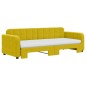 vidaXL Divano Letto Estraibile con Materassi Giallo 80x200 cm Velluto vidaXL Divano Letto Estraibile con Materassi Giallo 80x200 cm Velluto