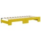 vidaXL Divano Letto Estraibile con Materassi Giallo 80x200 cm Velluto vidaXL Divano Letto Estraibile con Materassi Giallo 80x200 cm Velluto