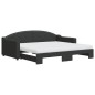 vidaXL Divano Letto Estraibile con Materassi Nero 90x190 cm in Tessuto vidaXL Divano Letto Estraibile con Materassi Nero 90x190 cm in Tessuto