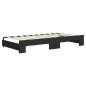 vidaXL Divano Letto Estraibile con Materassi Nero 90x190 cm in Tessuto vidaXL Divano Letto Estraibile con Materassi Nero 90x190 cm in Tessuto