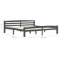 vidaXL Giroletto senza Materasso Grigio Scuro 200x200 cm Legno Pino vidaXL Giroletto senza Materasso Grigio Scuro 200x200 cm Legno Pino